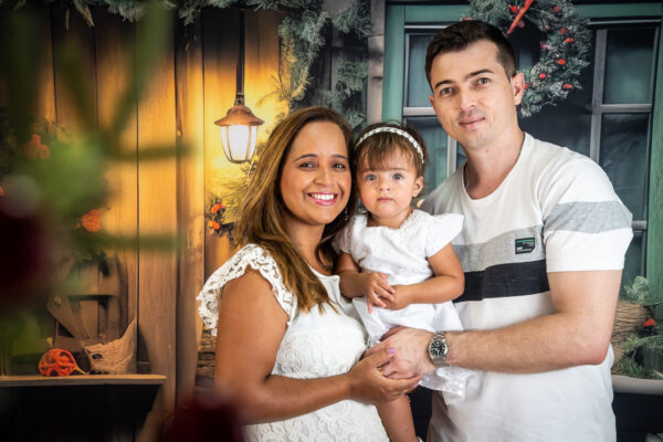 Ensaio de Natal com os pais